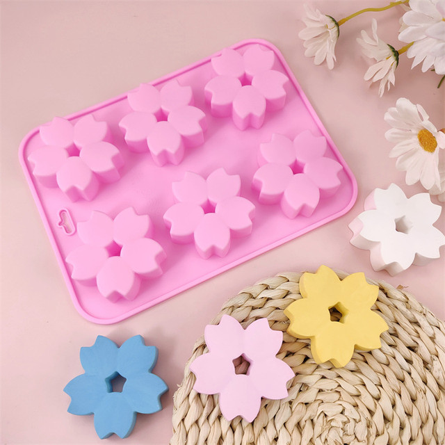 Flower Soap Silicone Mold Bath Bomb Lotion Bars Making Supplies Cherry  Blossom Cake Baking Art Craft Aromatherapy Wax Candle - AliExpress